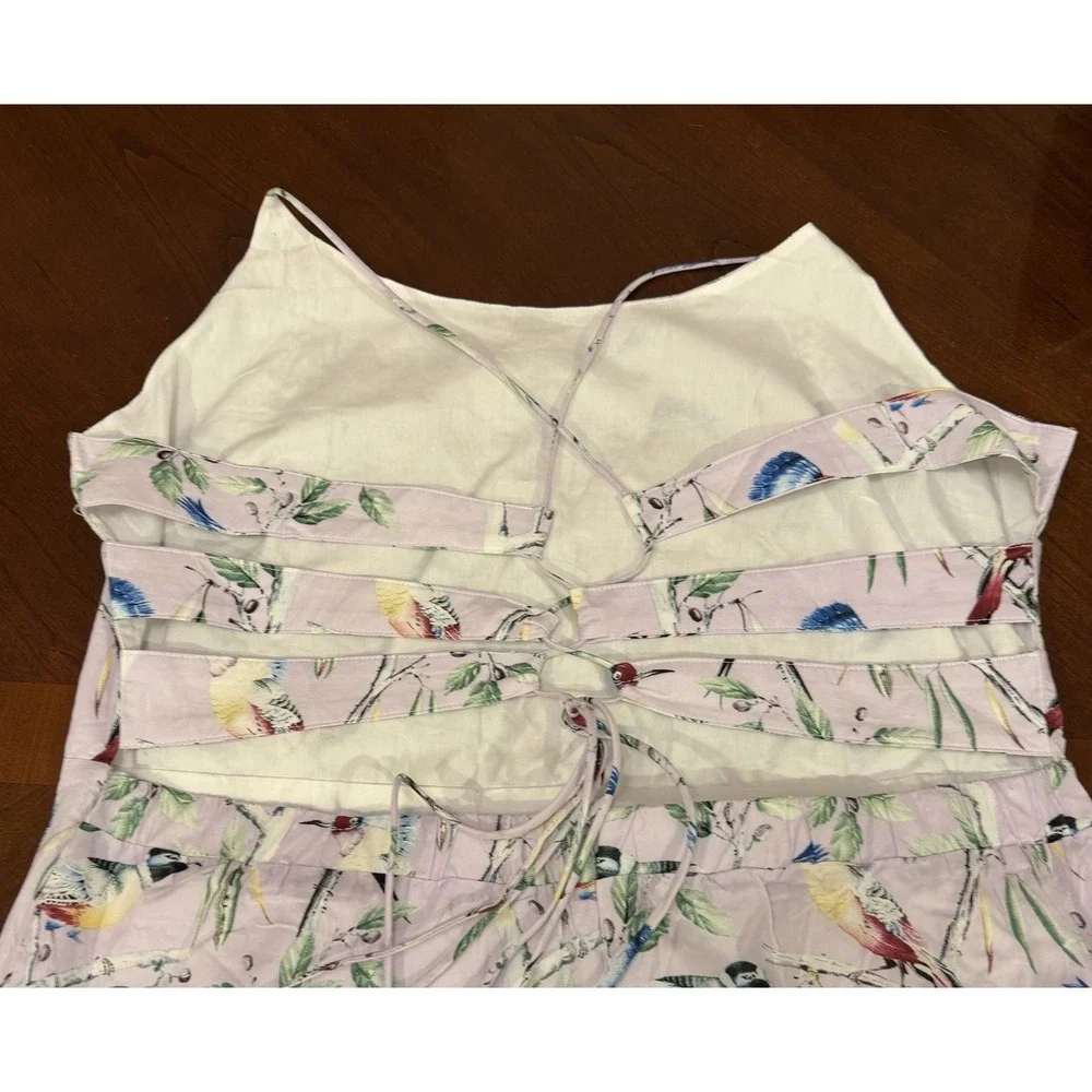 NWT Hilary MacMillan Lace Up Back Oiseau Midi Dress Size 1X - Picture 5 of 9